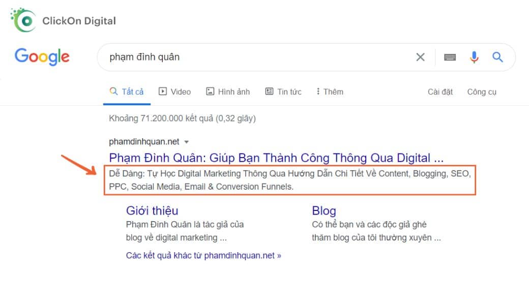 meta description là gì