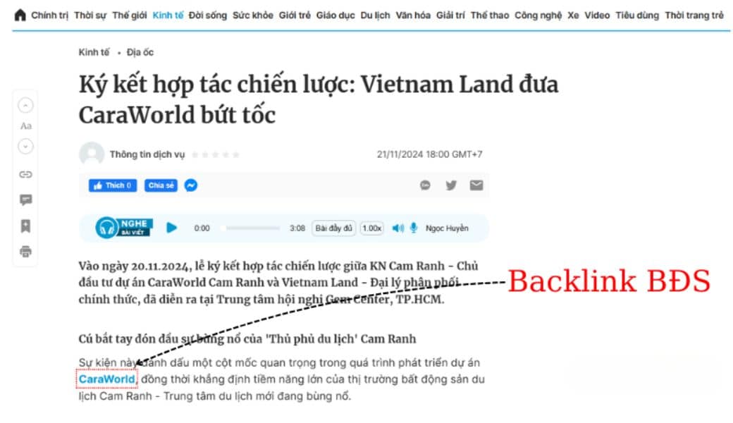 backlink chất lượng bất động sản