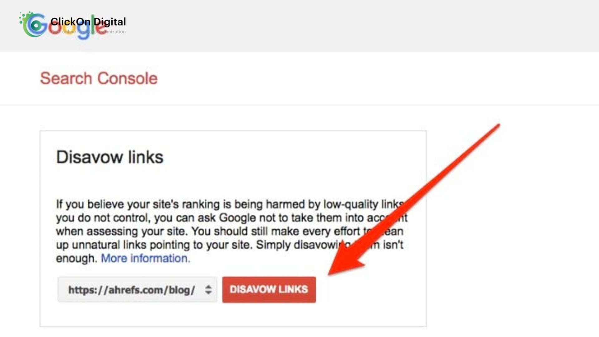 cách disavow backlink