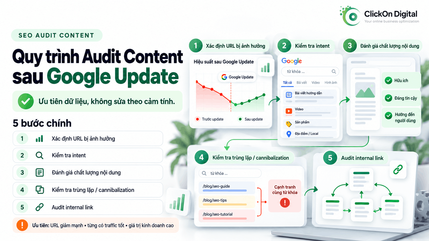 Quy trình SEO Audit content sau update Google