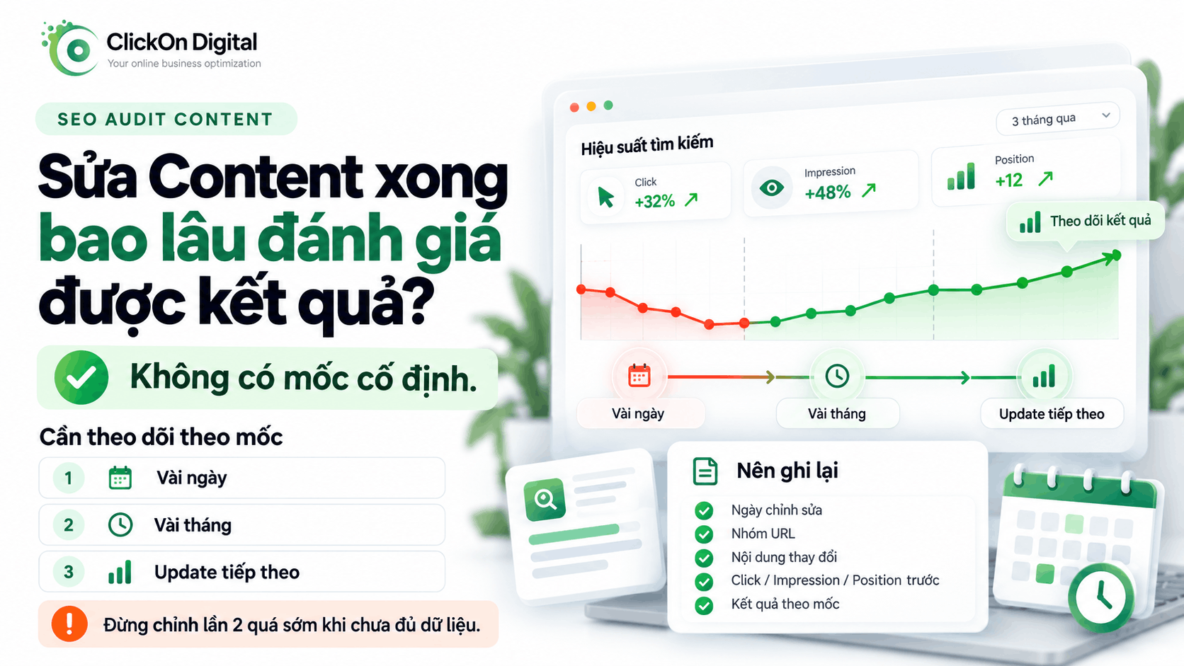 Sau khi sửa Content bao lâu mới đánh giá được kết quả?