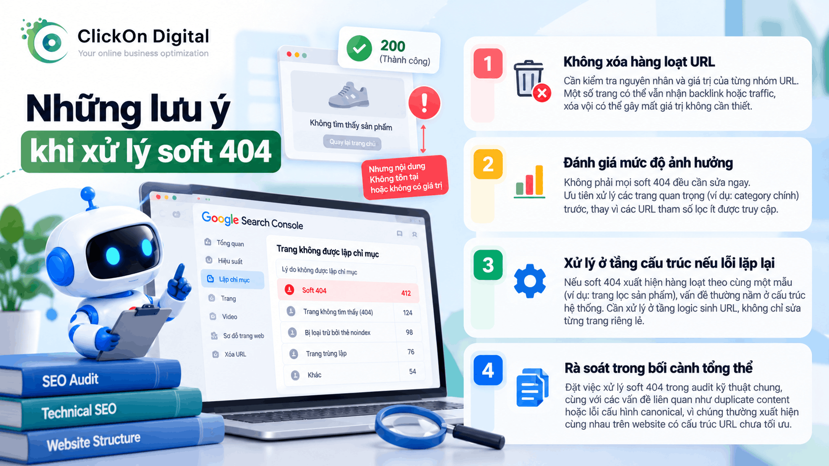 Những lưu ý khi xử lý soft 404