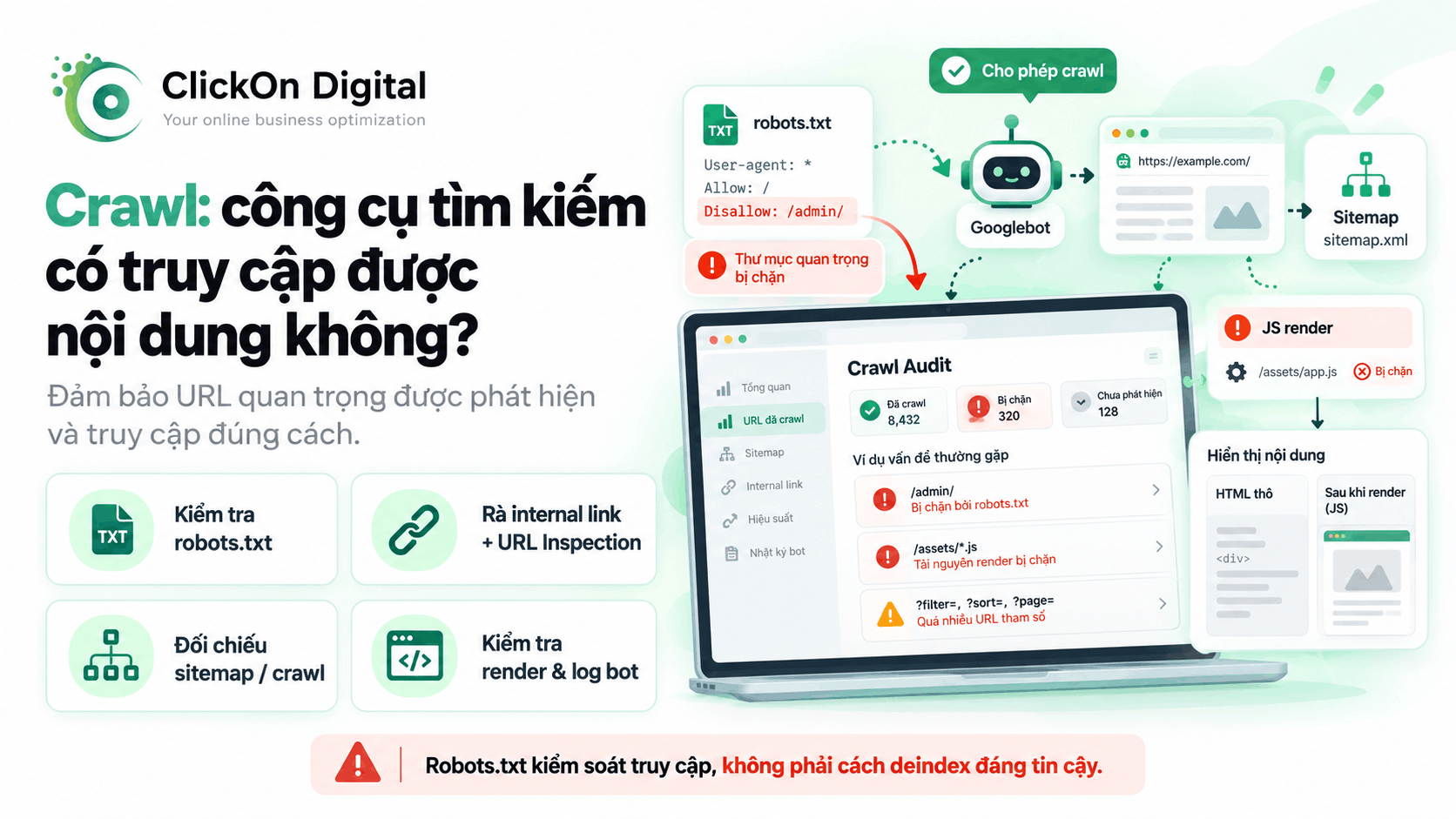 Crawl: công cụ tìm kiếm có truy cập được nội dung không?